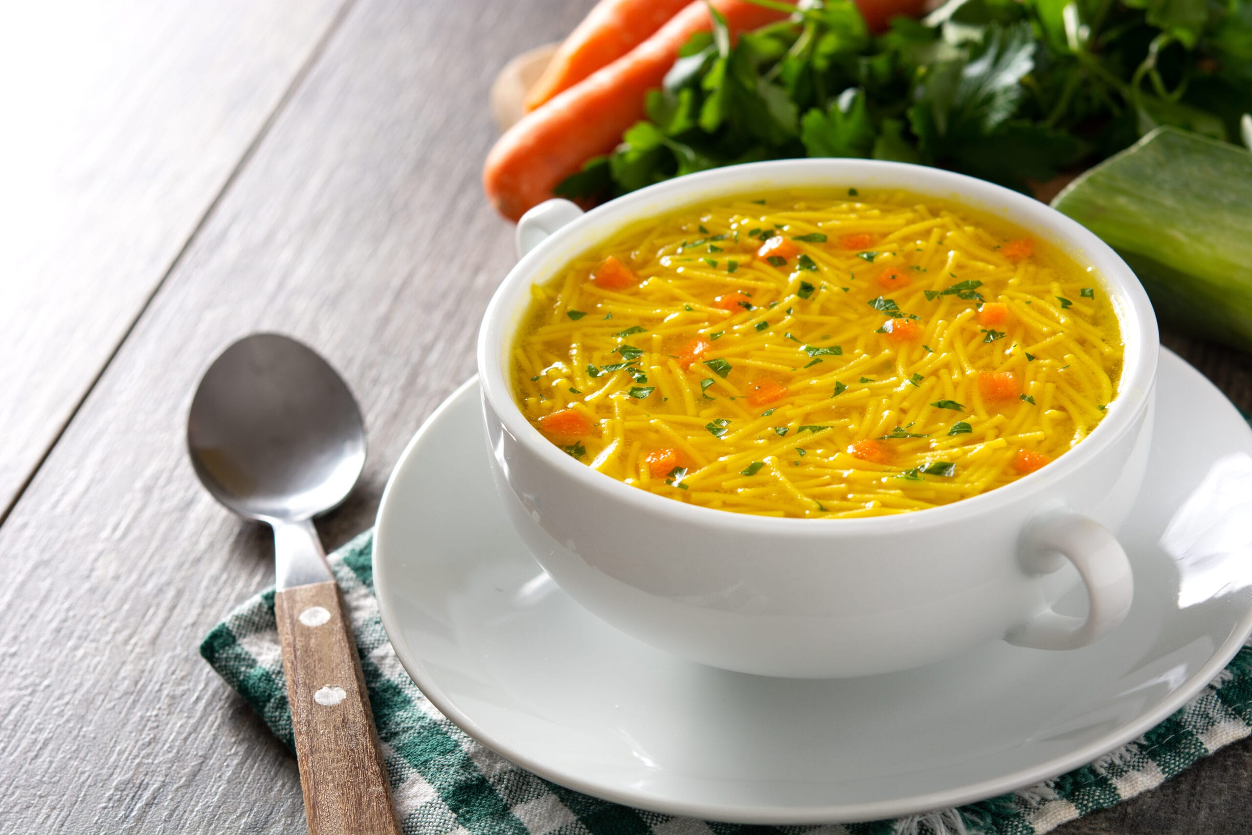 O que dá sabor a sopa