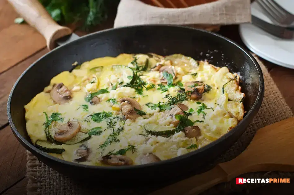 Quiche de espinafre com ovos frescos e queijo derretido
